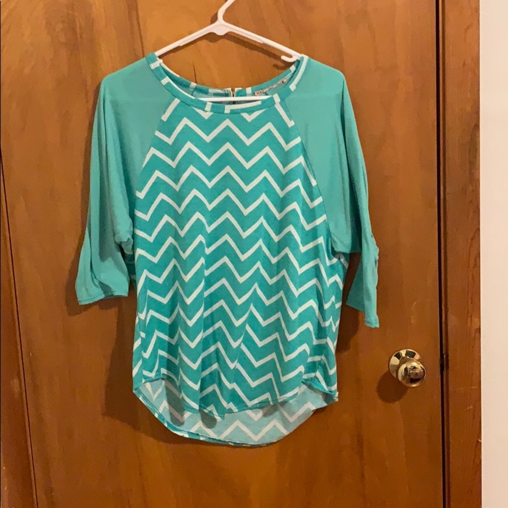 Mint chevron top - Picture 1 of 2